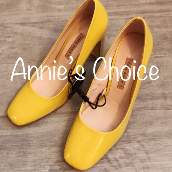 ZARA Leather Heels:Yellow, US 6.5, 8, 9/EUR 37, 39, 40 - Picture 4 of 6